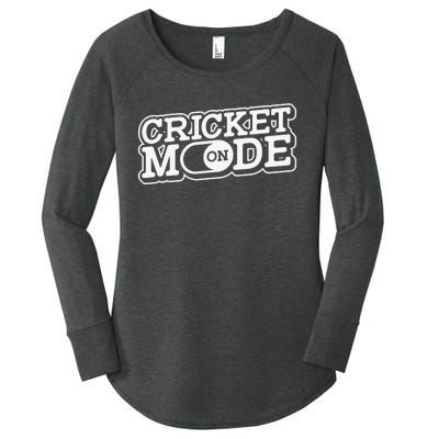 Cricket Mode On Cricket Player Cricketer Women's Perfect Tri Tunic Long Sleeve Shirt