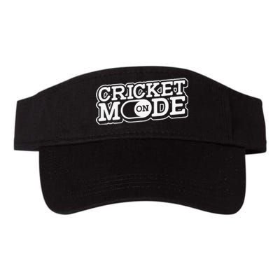 Cricket Mode On Cricket Player Cricketer Valucap Bio-Washed Visor