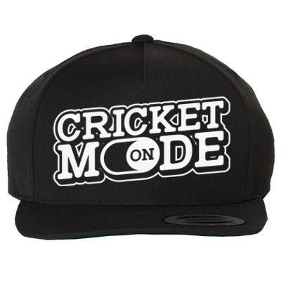 Cricket Mode On Cricket Player Cricketer Wool Snapback Cap