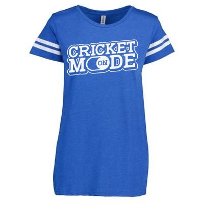 Cricket Mode On Cricket Player Cricketer Enza Ladies Jersey Football T-Shirt