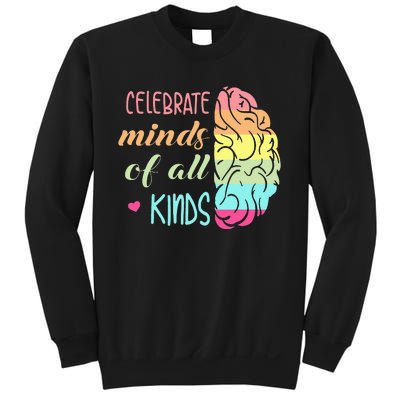 Celebrate Minds Of All Kinds Neurodiversity Autism Awareness Sweatshirt