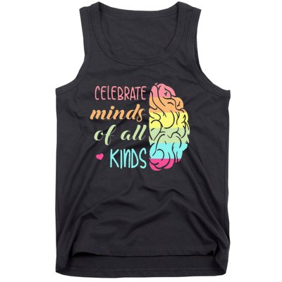 Celebrate Minds Of All Kinds Neurodiversity Autism Awareness Tank Top