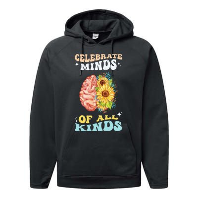 Celebrate Minds of All Kinds Neurodiversity Autism Performance Fleece Hoodie