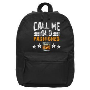 Call Me Old Fashioned Whiskey Cocktail Drinking Pub 16 in Basic Backpack