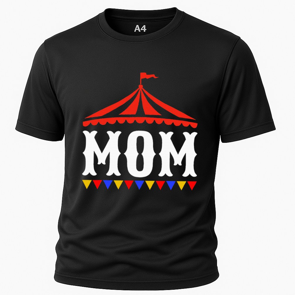 Circus Mom Of The Birthday Boy & Girl Carnival Cooling Performance Crew T-Shirt