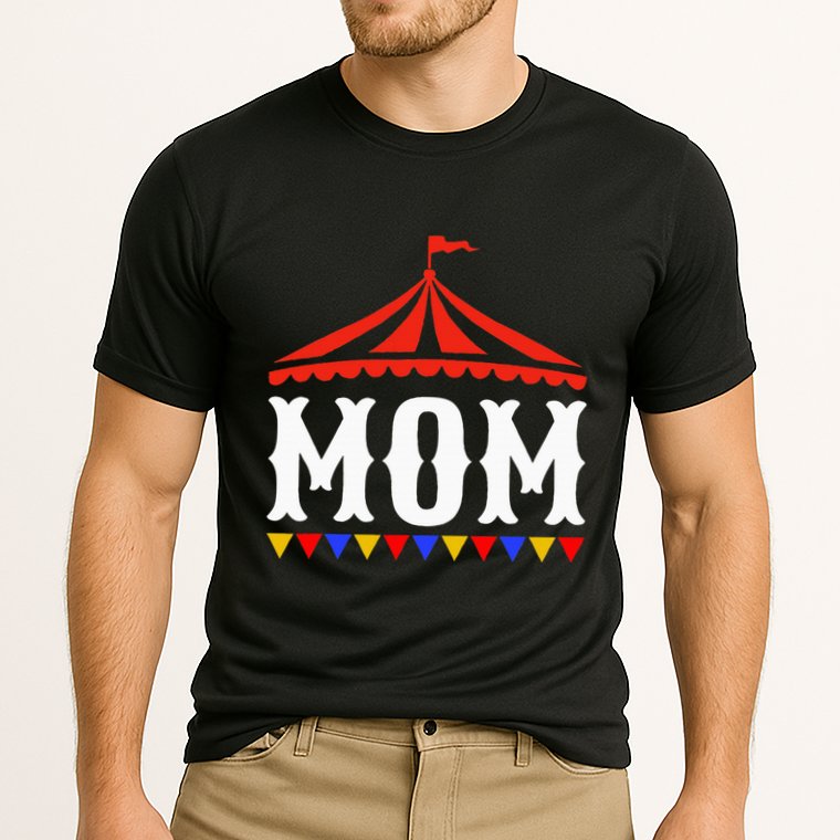 Circus Mom Of The Birthday Boy & Girl Carnival Cooling Performance Crew T-Shirt