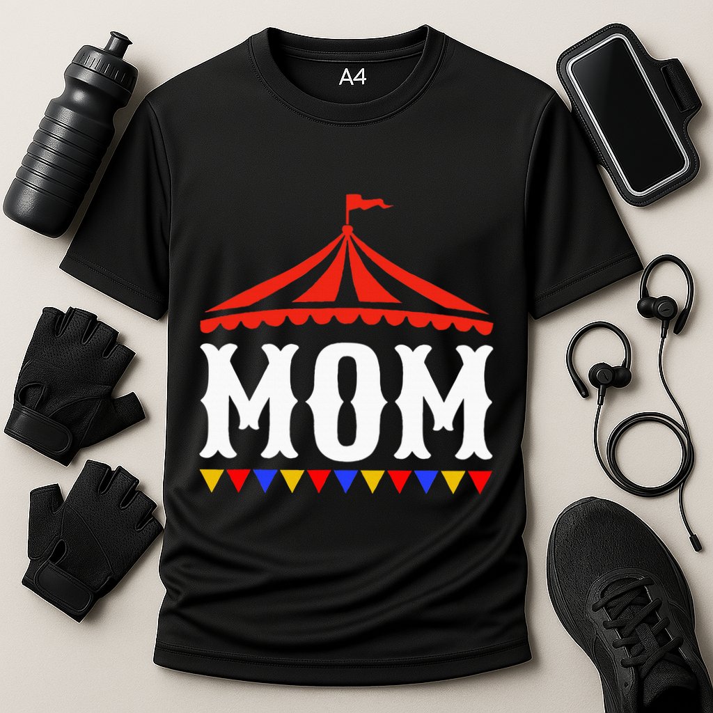 Circus Mom Of The Birthday Boy & Girl Carnival Cooling Performance Crew T-Shirt