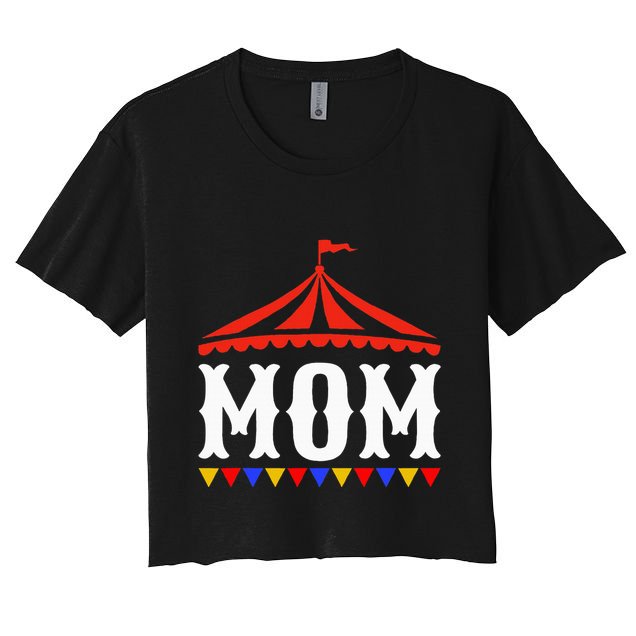 Circus Mom Of The Birthday Boy & Girl Carnival Crop Top