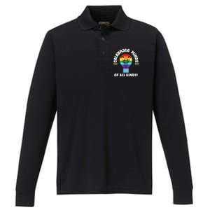 Celebrate Minds Of All Kinds Red Instead Autism Performance Long Sleeve Polo