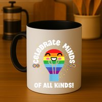 Celebrate Minds Of All Kinds Red Instead Autism Mug