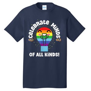 Celebrate Minds Of All Kinds Red Instead Autism Tall T-Shirt