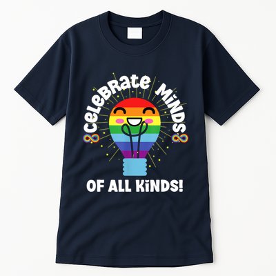 Celebrate Minds Of All Kinds Red Instead Autism Tall T-Shirt