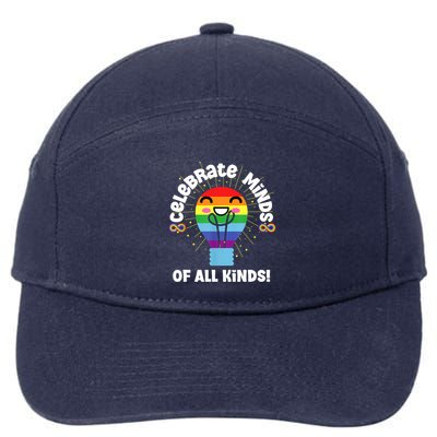 Celebrate Minds Of All Kinds Red Instead Autism 7-Panel Snapback Hat
