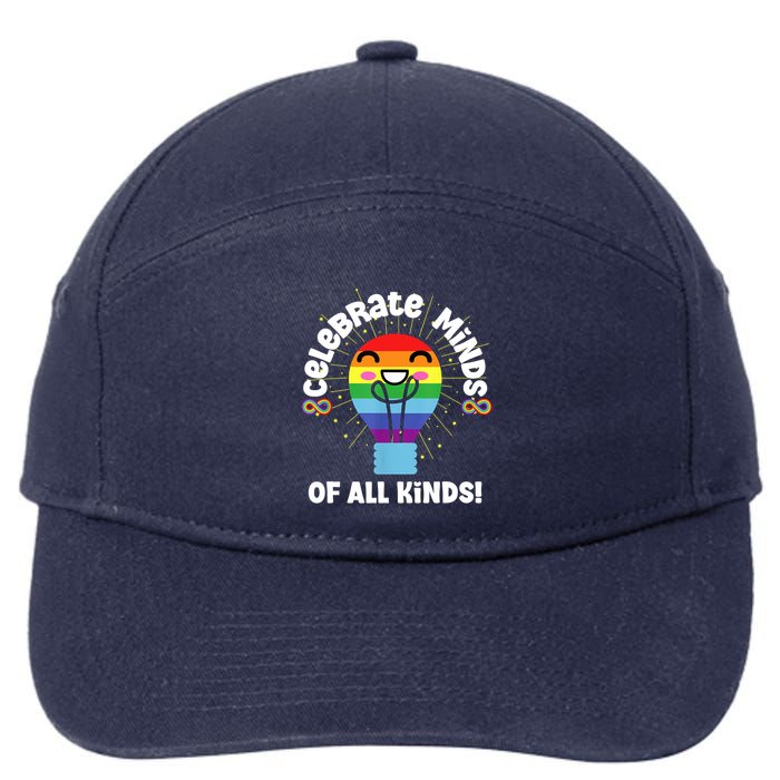 Celebrate Minds Of All Kinds Red Instead Autism 7-Panel Snapback Hat