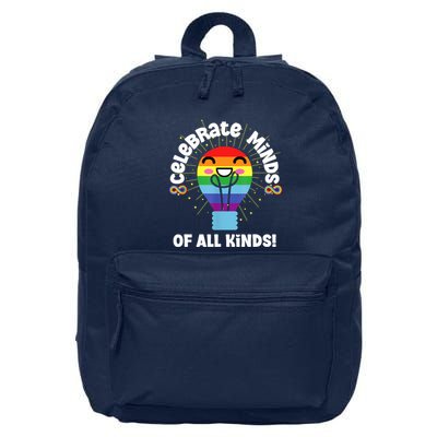 Celebrate Minds Of All Kinds Red Instead Autism 16 in Basic Backpack