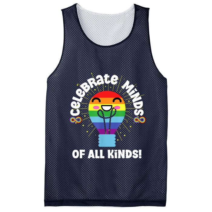 Celebrate Minds Of All Kinds Red Instead Autism Mesh Reversible Basketball Jersey Tank