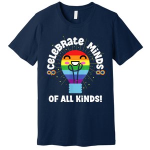 Celebrate Minds Of All Kinds Red Instead Autism Premium T-Shirt