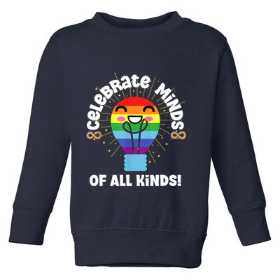 Celebrate Minds Of All Kinds Red Instead Autism Toddler Sweatshirt