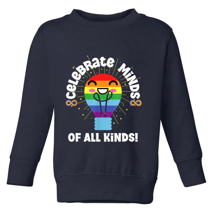 Celebrate Minds Of All Kinds Red Instead Autism Toddler Sweatshirt