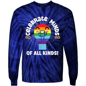 Celebrate Minds Of All Kinds Red Instead Autism Tie-Dye Long Sleeve Shirt