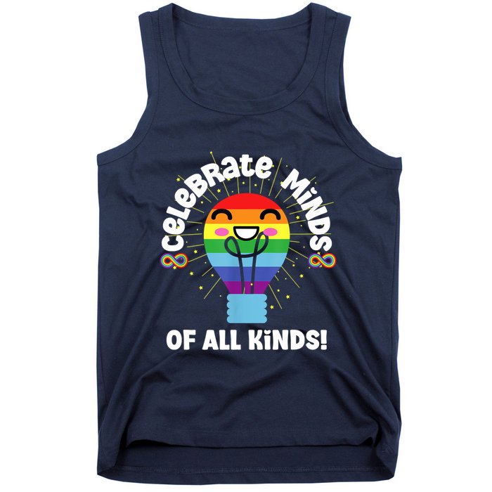 Celebrate Minds Of All Kinds Red Instead Autism Tank Top