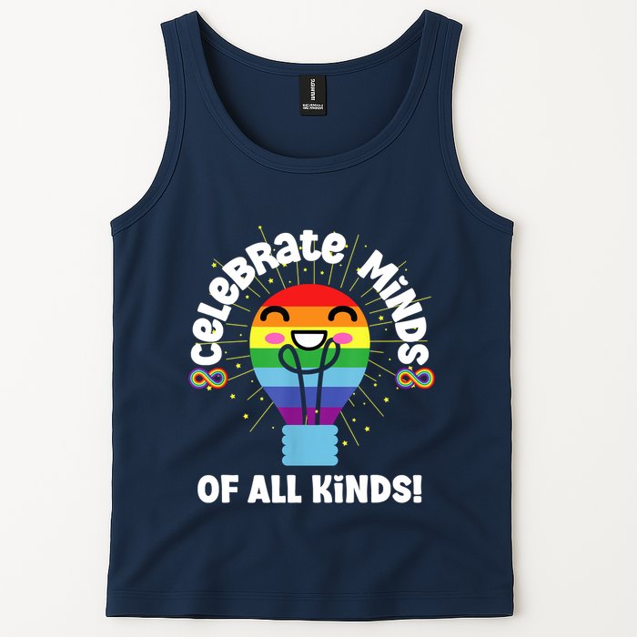 Celebrate Minds Of All Kinds Red Instead Autism Tank Top