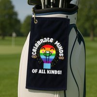 Celebrate Minds Of All Kinds Red Instead Autism Golf Towel