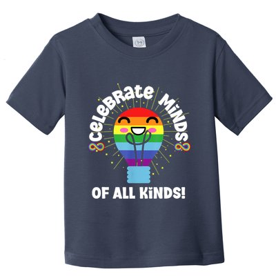 Celebrate Minds Of All Kinds Red Instead Autism Toddler T-Shirt