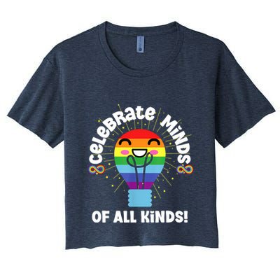 Celebrate Minds Of All Kinds Red Instead Autism Crop Top