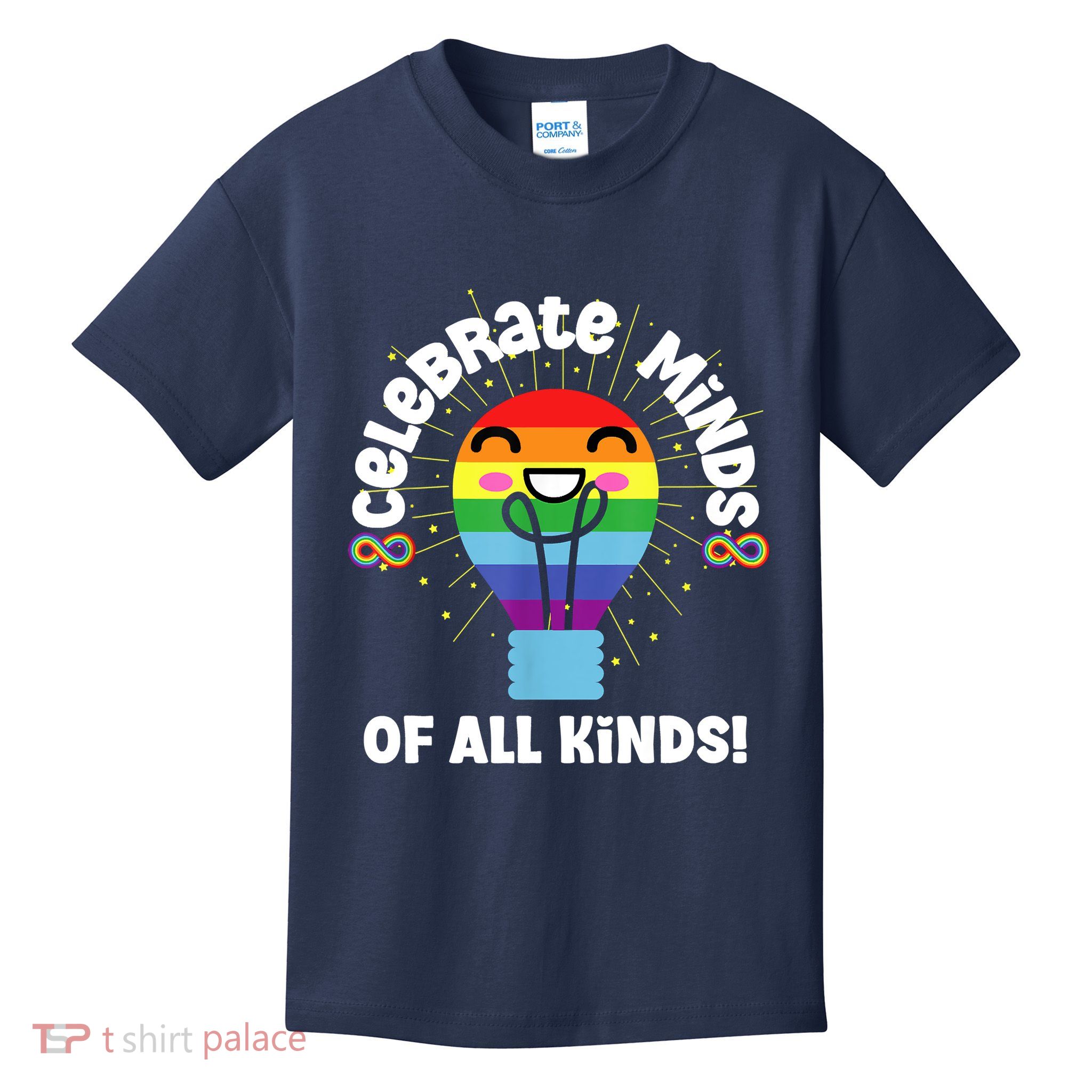 Celebrate Minds Of All Kinds Red Instead Autism Kids T-Shirt