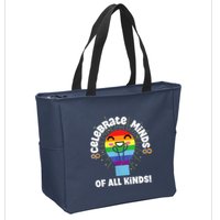 Celebrate Minds Of All Kinds Red Instead Autism Zip Tote Bag