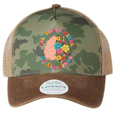 Celebrate Minds Of All Kinds Flowers Be Kind The Mind Legacy Tie Dye Trucker Hat
