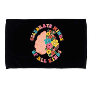 Celebrate Minds Of All Kinds Flowers Be Kind The Mind Microfiber Hand Towel