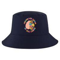 Celebrate Minds Of All Kinds Flowers Be Kind The Mind Cool Comfort Performance Bucket Hat