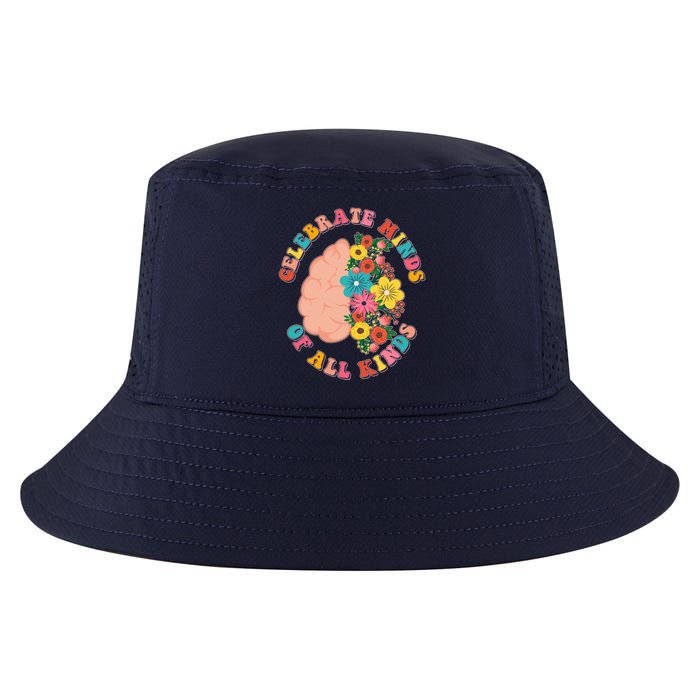 Celebrate Minds Of All Kinds Flowers Be Kind The Mind Cool Comfort Performance Bucket Hat
