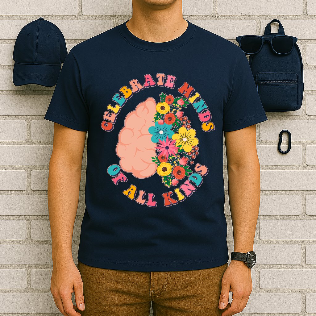 Celebrate Minds Of All Kinds Flowers Be Kind The Mind T-Shirt