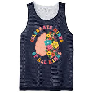 Celebrate Minds Of All Kinds Flowers Be Kind The Mind Mesh Reversible Basketball Jersey Tank