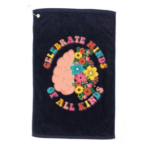 Celebrate Minds Of All Kinds Flowers Be Kind The Mind Platinum Collection Golf Towel