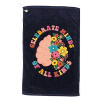 Celebrate Minds Of All Kinds Flowers Be Kind The Mind Platinum Collection Golf Towel