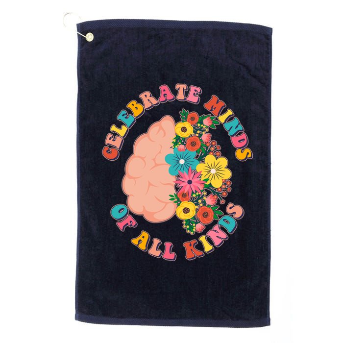 Celebrate Minds Of All Kinds Flowers Be Kind The Mind Platinum Collection Golf Towel