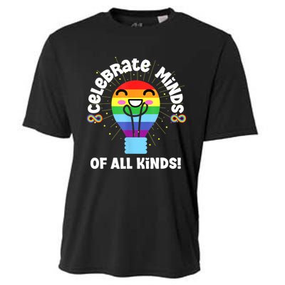 Celebrate Minds Of All Kinds Red Instead Autism Cooling Performance Crew T-Shirt