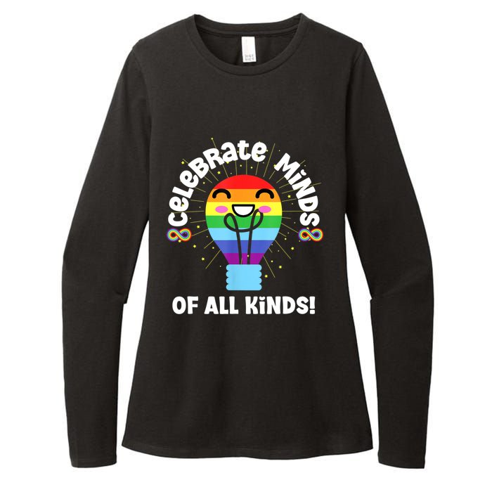 Celebrate Minds Of All Kinds Red Instead Autism Womens CVC Long Sleeve Shirt