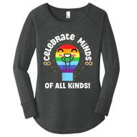 Celebrate Minds Of All Kinds Red Instead Autism Women's Perfect Tri Tunic Long Sleeve Shirt