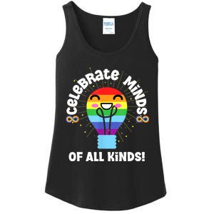 Celebrate Minds Of All Kinds Red Instead Autism Ladies Essential Tank