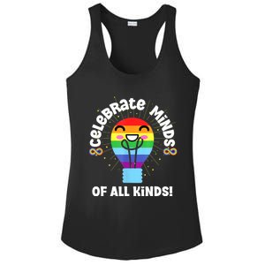 Celebrate Minds Of All Kinds Red Instead Autism Ladies PosiCharge Competitor Racerback Tank