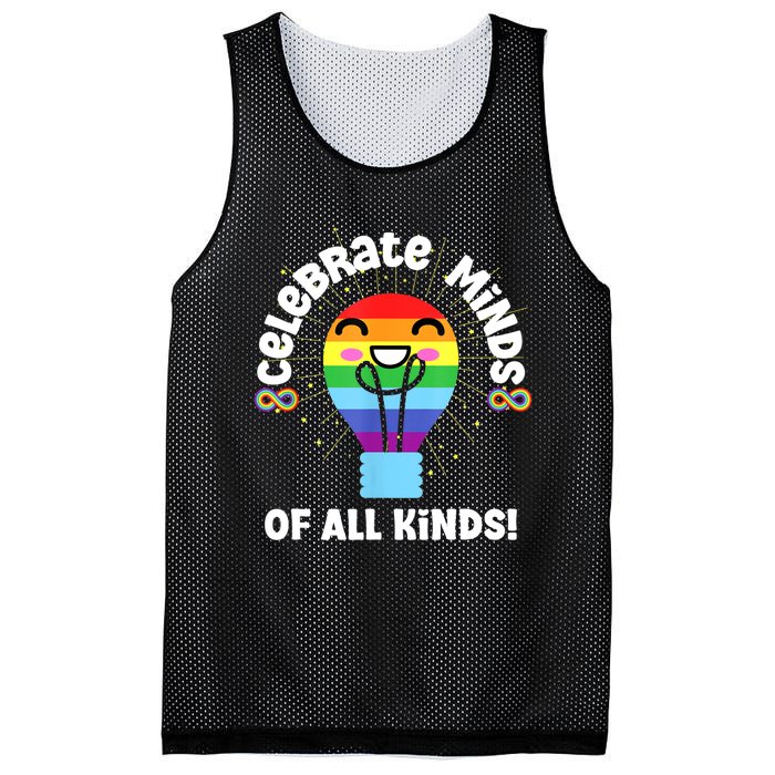 Celebrate Minds Of All Kinds Red Instead Autism Mesh Reversible Basketball Jersey Tank