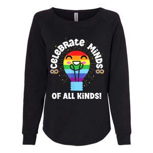 Celebrate Minds Of All Kinds Red Instead Autism Womens California Wash Sweatshirt