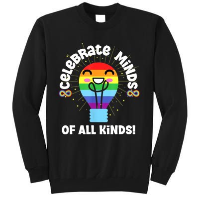 Celebrate Minds Of All Kinds Red Instead Autism Tall Sweatshirt