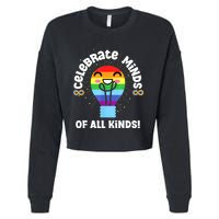 Celebrate Minds Of All Kinds Red Instead Autism Cropped Pullover Crew