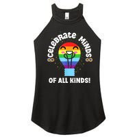 Celebrate Minds Of All Kinds Red Instead Autism Women's Perfect Tri Rocker Tank